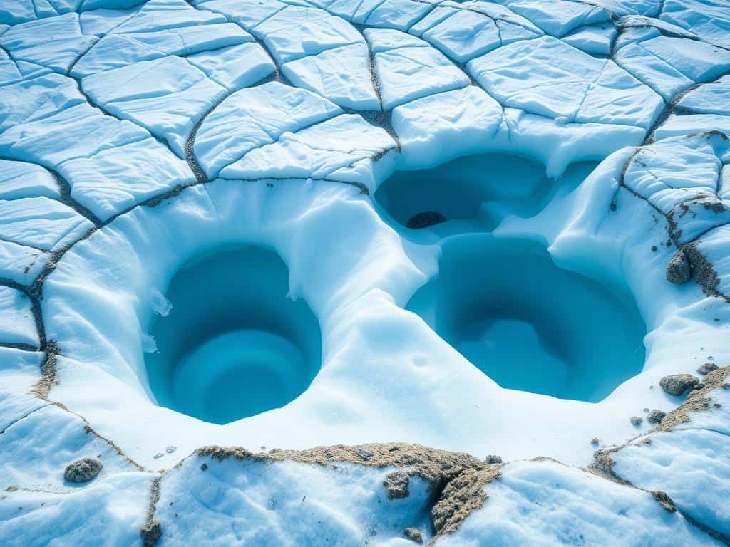 Eislinsen in glazialen Hohlformen