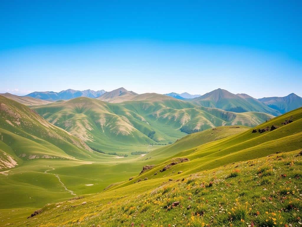 Gletscherlandschaft mit Drumlins