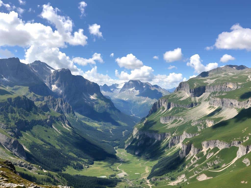 Trogtäler in Berglandschaften